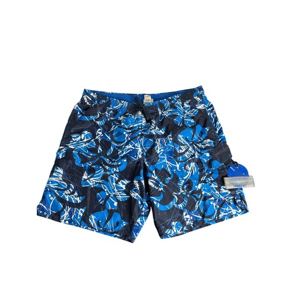 Speedo Other - Speedo Men's Blue Hawaiian Floral Mesh Lined Swim Trunks W/Xtra Size L